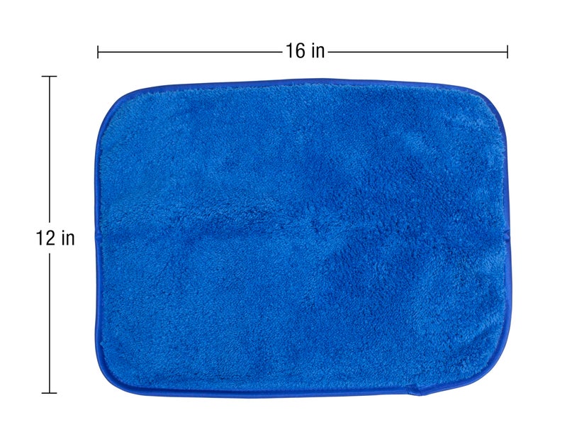 Eurow Double Density 700 GSM Microfiber Shag Towels with Satin Edge, Ultra Absorbent Scratch-Free Car Wash, Dry & Detail Towels, Soft & Fluffy Cleaning Cloths, 12x16 Inches, 10-Pack, Blue - Image 3